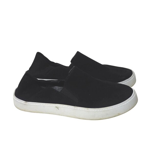 Steve Madden Fayna Black Slip On Sneakers Shoes Women Size 7 Faux Suede - Picture 3 of 7